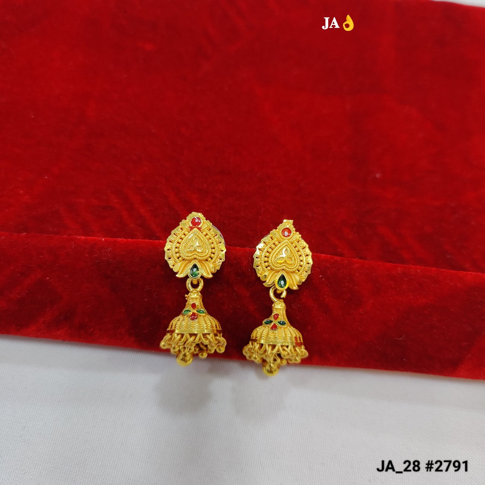 Royal Gold Plated Traditional Jhumka Earrings DN- 2791