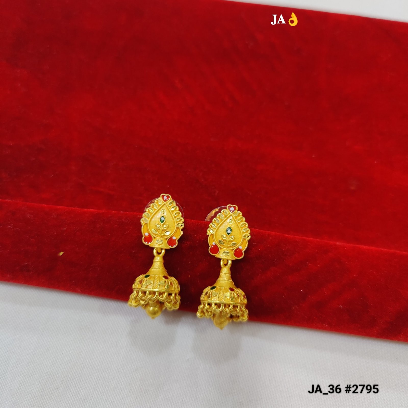 Royal Gold Plated Jhumka Earrings DN- 2795