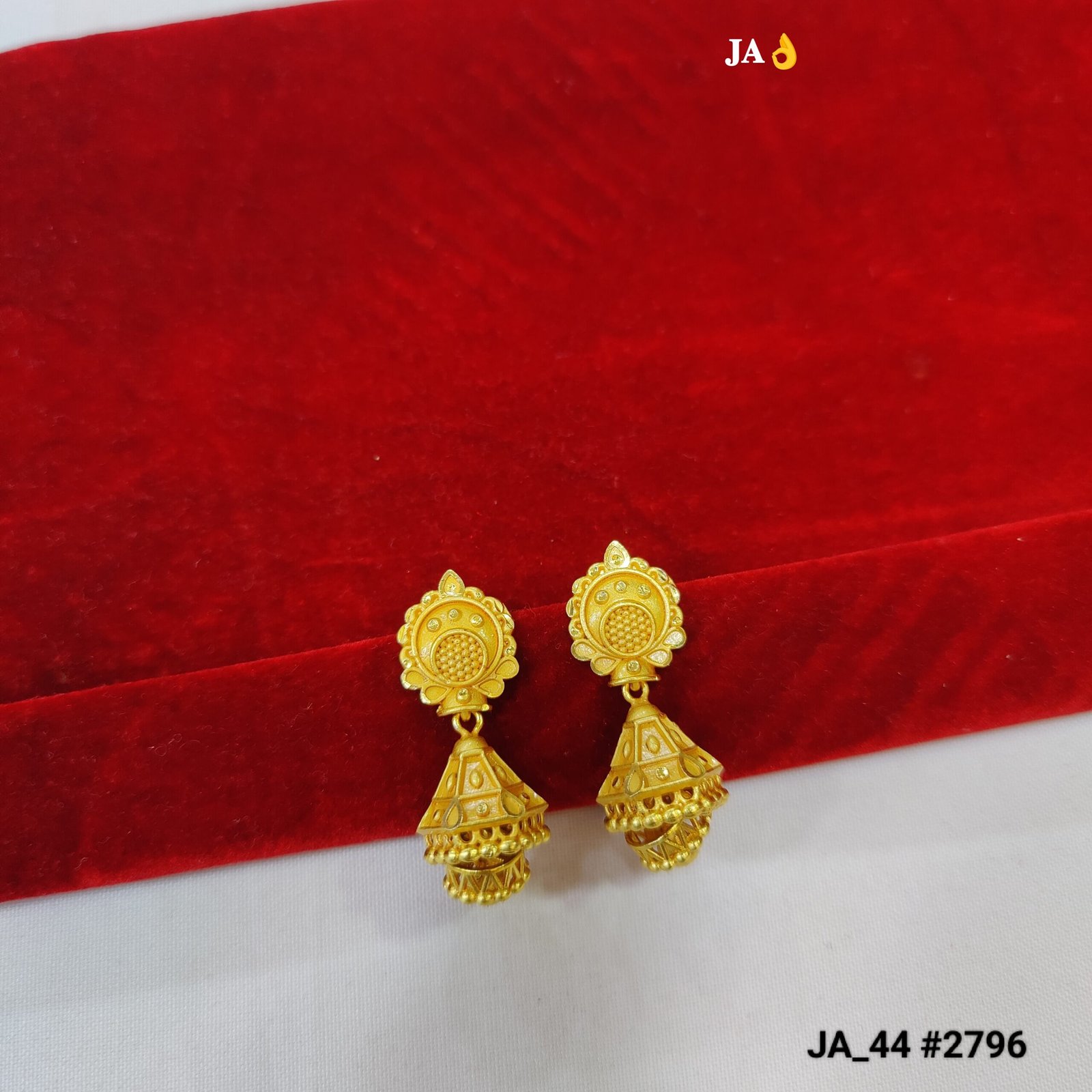Royal Antique Gold Jhumka Earrings DN- 2796
