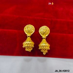 Elegant Heart-Bloom Mesh-Work Jhumkas DN- 2812