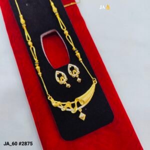 Premium Gold-Plated Modern Wave Mangalsutra Set DN- 2875