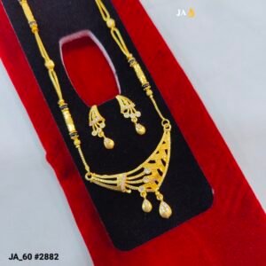 Traditional Black Beads Gold Mangalsutra Set DN- 2882