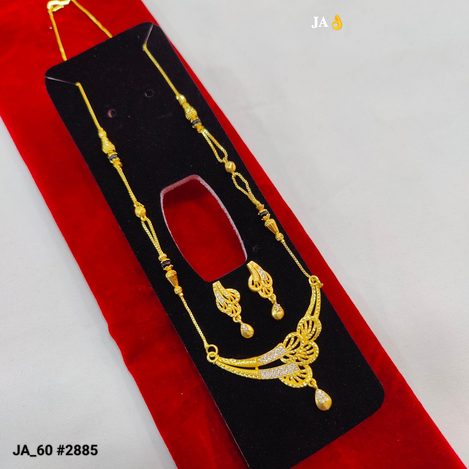 Premium Gold-Plated Floral Mangalsutra DN- 2885