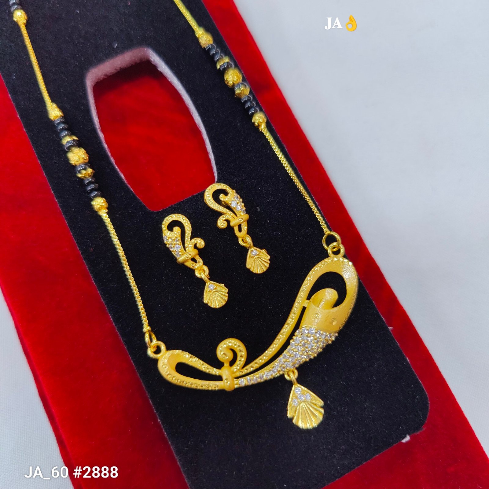 Elegant Gold Plated Peacock Design Mangalsutra DN- 2888