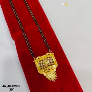 Gold-Plated Jali-Work Long Mangalsutra DN -2985