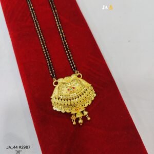 Chand-Dome Gold-Plated Long Mangalsutra (30 Inch)DN -2987