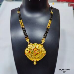 Royal Floral Gold Plated Long Mangalsutra (30 Inch) DN -2994