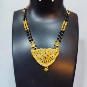 Peacock Designer Gold Plated Long Mangalsutra DN -2998