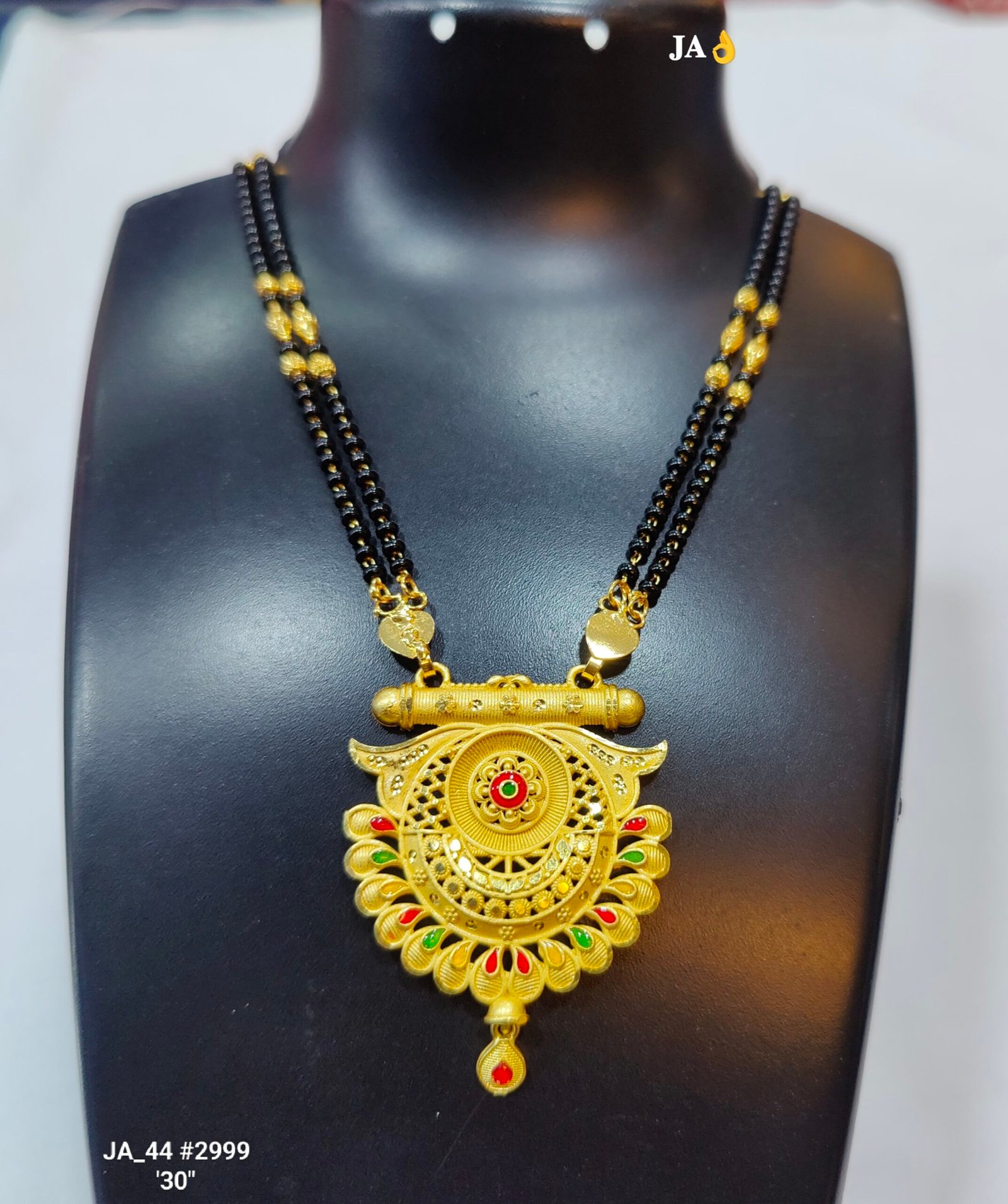 Traditional 30-Inch Gold-Plated Long Mangalsutra DN -2999