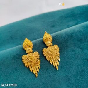 Gold Floral Designer Earrings DN-2963