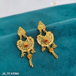Gold-Plated Meenakari Chandbali Earrings DN-2966