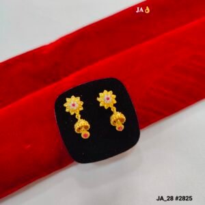 Luxury Gold-Plated Sunflower Jhumka Earrings DN - 2825