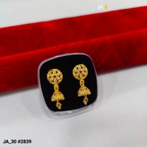 Premium Circular Floral Gold-Plated Jhumka DN - 2839