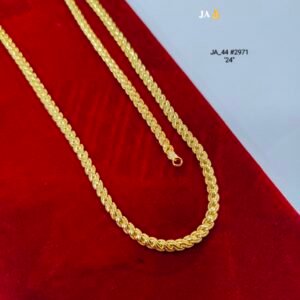 Premium 24-Inch Gold-Plated Twisted Rope Chain DN-2971