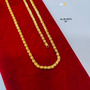 24-Inch Gold-Plated Barrel Link Chain DN-2974