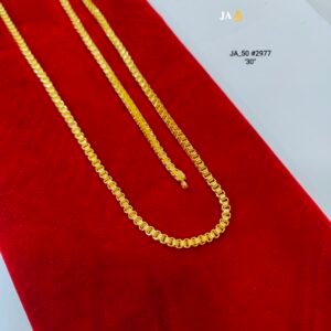 30-Inch Gold-Plated Textured Box Link Chain DN-2977